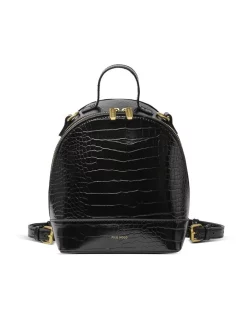 Best Pirce 🎁 Pixie Mood Cora Vegan Leather Mini Black Croc 🎒 Backpack 🤩