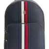 New 🧨 Tommy Hilfiger TH Monogram Signature Tape 🎒 Backpack In Space Blue 👍 -Backpacks Sales Store unnamed file 1014