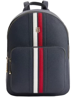 New 🧨 Tommy Hilfiger TH Monogram Signature Tape 🎒 Backpack In Space Blue 👍