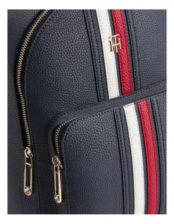 New 🧨 Tommy Hilfiger TH Monogram Signature Tape 🎒 Backpack In Space Blue 👍 -Backpacks Sales Store unnamed file 1017