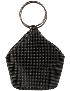 Top 10 👏 Olga Berg Bianca Black Top Handle Clutch OB5243 😉