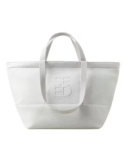 Hot Sale 😉 Seed Heritage Logo Light Grey Marle Jersey Overnight Bag 😉