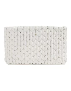 Deals 🔔 Seed Heritage Plait Detail Clutch In White 🎁