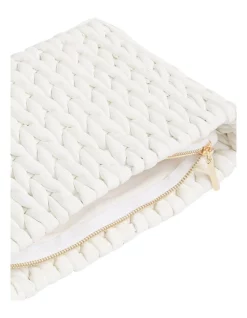 Deals 🔔 Seed Heritage Plait Detail Clutch In White 🎁 -Backpacks Sales Store unnamed file 141