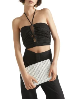 Deals 🔔 Seed Heritage Plait Detail Clutch In White 🎁 -Backpacks Sales Store unnamed file 142