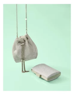 New 👏 Olga Berg Gabby Silver Hardcase Clutch Bag 😉 -Backpacks Sales Store unnamed file 222