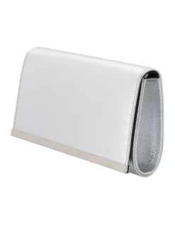 Deals 🌟 Olga Berg Maddie Silver Flap Over Clutch Bag ❤️ -Backpacks Sales Store unnamed file 228