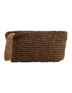 Hot Sale ⭐ Seed Heritage Logo Straw Pouch In Brown 🔥