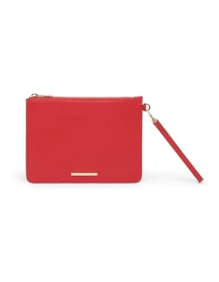 Cheap 🧨 David Lawrence Ares Leather Pouch In Poppy Red ✔️