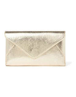 Brand new 👏 Forever New Paris Envelope Clutch In Gold 😀