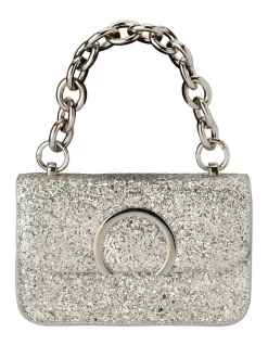Best Sale ✔️ Olga Berg Lidia Top Handle Crossbody Bag In Silver 🥰