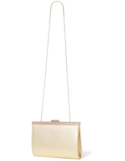 Promo 🥰 Forever New Anastasia Clutch In Gold 🛒 -Backpacks Sales Store unnamed file 349