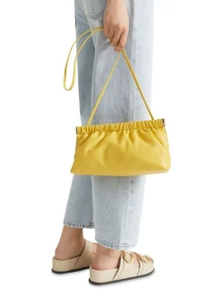 Brand new 👍 Seed Heritage Gathered Leather Clutch In Gold Amber 😍