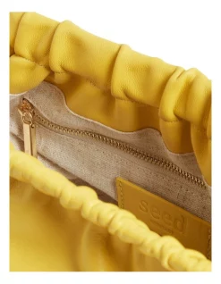 Brand new 👍 Seed Heritage Gathered Leather Clutch In Gold Amber 😍 -Backpacks Sales Store unnamed file 359