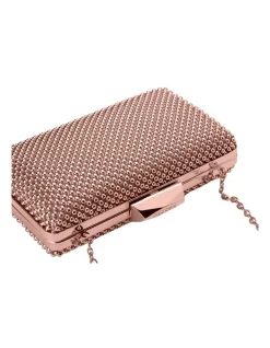 Best Sale 🌟 Olga Berg Natasha Rose Gold Ball Mesh Clutch OB5130 👏 -Backpacks Sales Store unnamed file 65