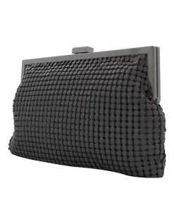 Discount 🌟 Olga Berg Black Framed Mesh Oversize Purse ✔️ -Backpacks Sales Store unnamed file 683