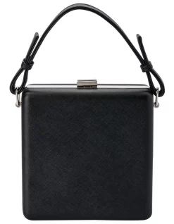 Best Pirce 🥰 Olga Berg Ashley Black Top Handle Clutch OB4662 ⌛