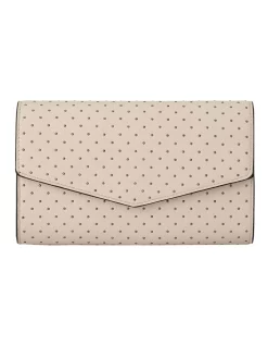 Discount 🤩 Olga Berg Amelie Beige Studded Clutch 🛒