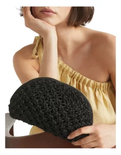 Buy 👏 Seed Heritage Crochet Rope Pouch In Black 🧨 -Backpacks Sales Store unnamed file 738