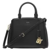 Outlet 👏 DKNY Paige Black/Gold Zip Top Satchel Bag 🔔 -Backpacks Sales Store unnamed file 869