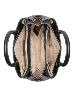 Outlet 👏 DKNY Paige Black/Gold Zip Top Satchel Bag 🔔 -Backpacks Sales Store unnamed file 872