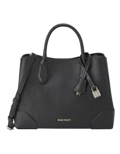 New 🔔 Nine West Brooklyn Satchel Bag In Black 🧨