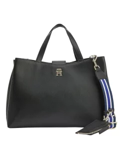 Best Pirce ❤️ Tommy Hilfiger Pebble Grain Satchel In Black 🔔