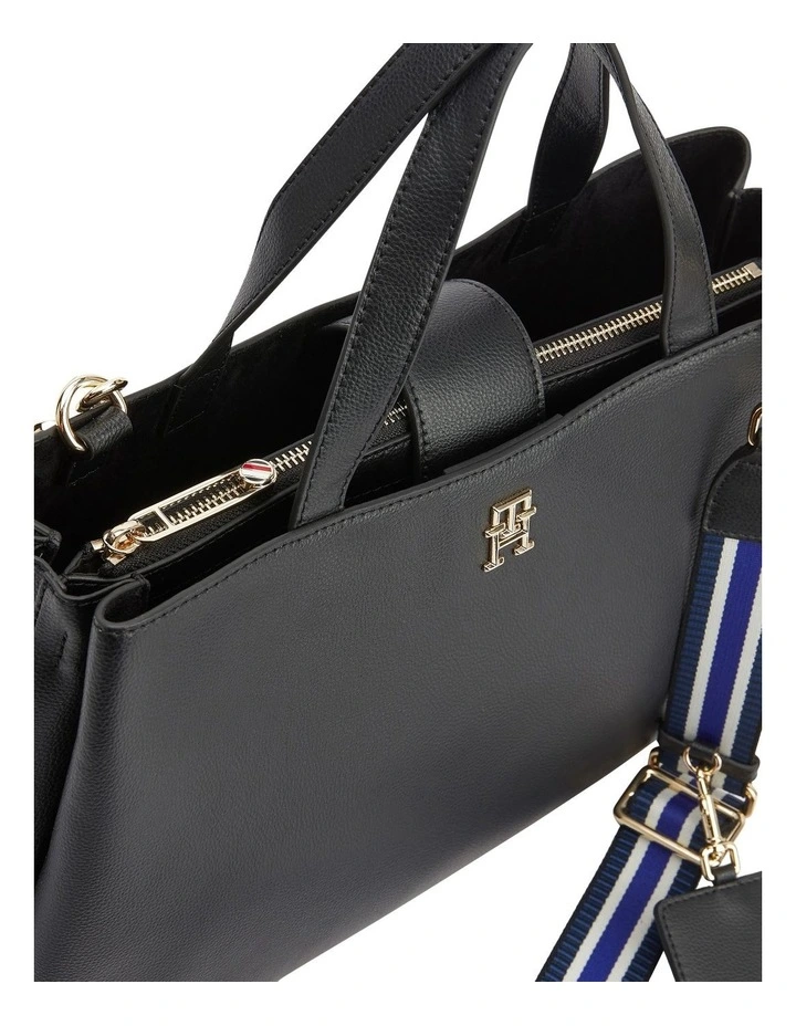 Best Pirce ❤️ Tommy Hilfiger Pebble Grain Satchel In Black 🔔 5 Best Pirce ❤️ Tommy Hilfiger Pebble Grain Satchel In Black 🔔 - Image 3