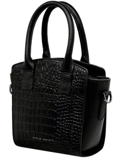 Outlet 😍 Status Anxiety Worst Behind Us Black Croc Zip Top Satchel Bag 🔔 -Backpacks Sales Store unnamed file 929