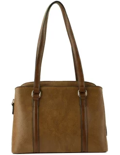 Budget 🛒 Cellini Sport Helen Tan Zip Top Satchel Bag 🥰 -Backpacks Sales Store unnamed file 972