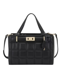 Cheap 🎉 Nine West Sadie Black Zip Top Satchel Bag 🤩