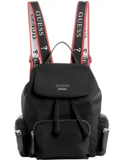 Best deal 💯 Guess Carbondale Flapover Back Pack In Black ❤️